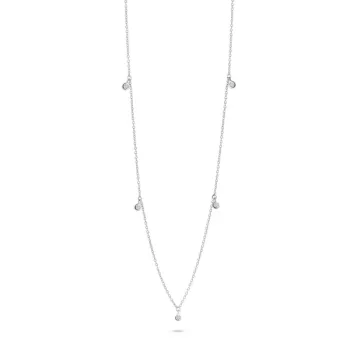 Symphony Halskette 45 cm - Sterlingsilber - Zirkonia